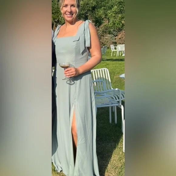 Birdy Grey | Dresses | Birdy Grey Sage Green Bridal Party Dressgown |  Poshmark